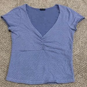 Brandy Melville Blue Flower Gina Top